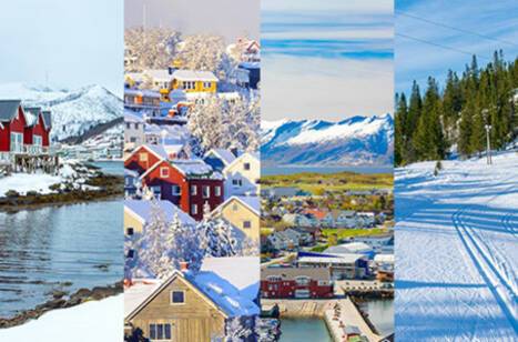 A collage of Norwegian landscapes