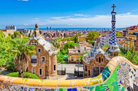 Park Guell in Barcelona, Spain