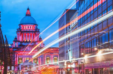 Illuminated Belfast City Hall