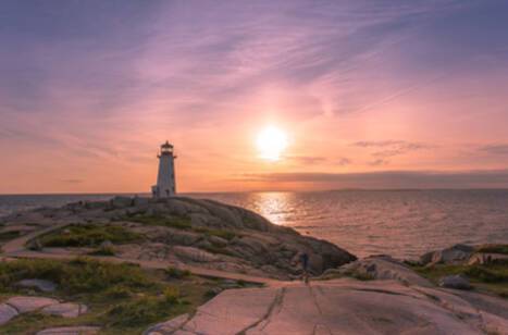 Sunset at Peggy's Cove, Nova Scotia, Canada