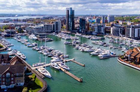 Panoramic image of Southampton cruise port