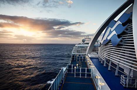 A view of a Princess Cruises ship from a  balcony