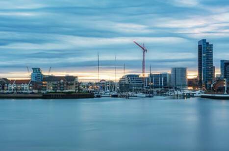 A panoramic view of Southampton Cruise Terminal