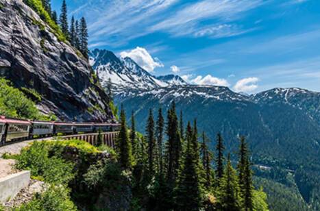 A panoramic view of the White Pass near Skagway