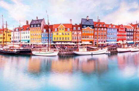 Panoramic image of Copenhagen