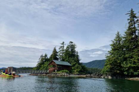 View of Alaska from a kayak