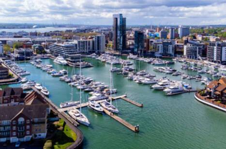 A panoramic image of Southampton, UK