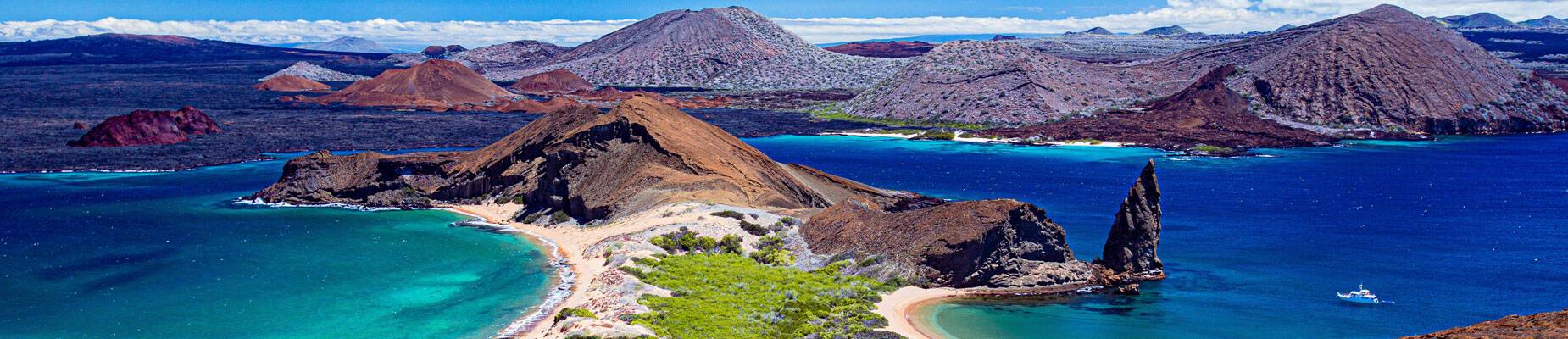 A panoramic image of Galapagos Islands