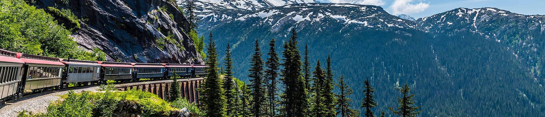 A panoramic view of the White Pass near Skagway