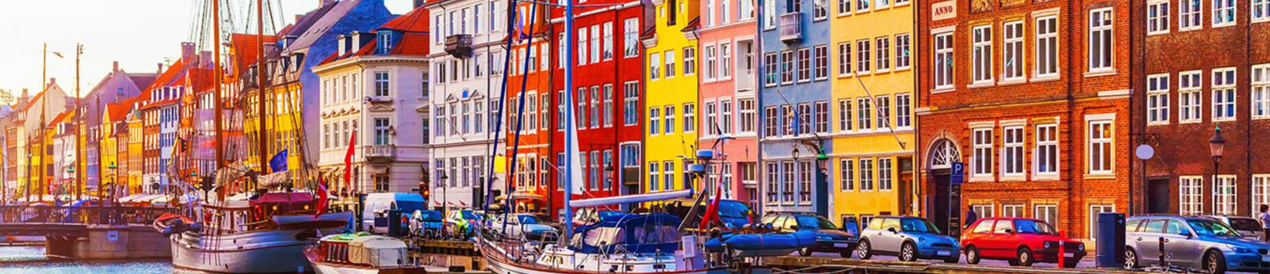 Nyhavn pier at sunset