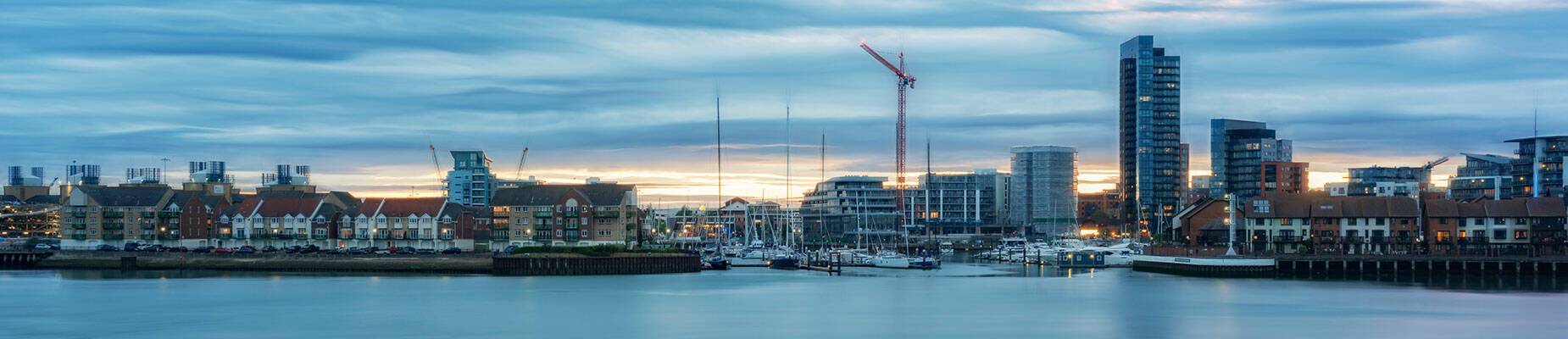 A panoramic view of Southampton Cruise Terminal