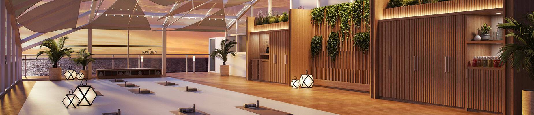 The wellness studio on Cunard cruise ship Queen Anne