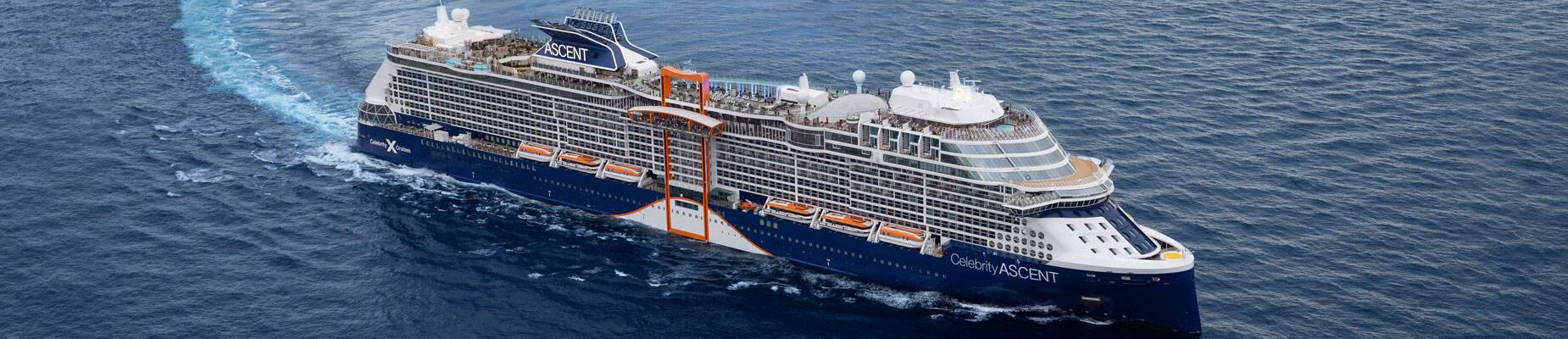 Panoramic image of Celebrity Ascent at sea