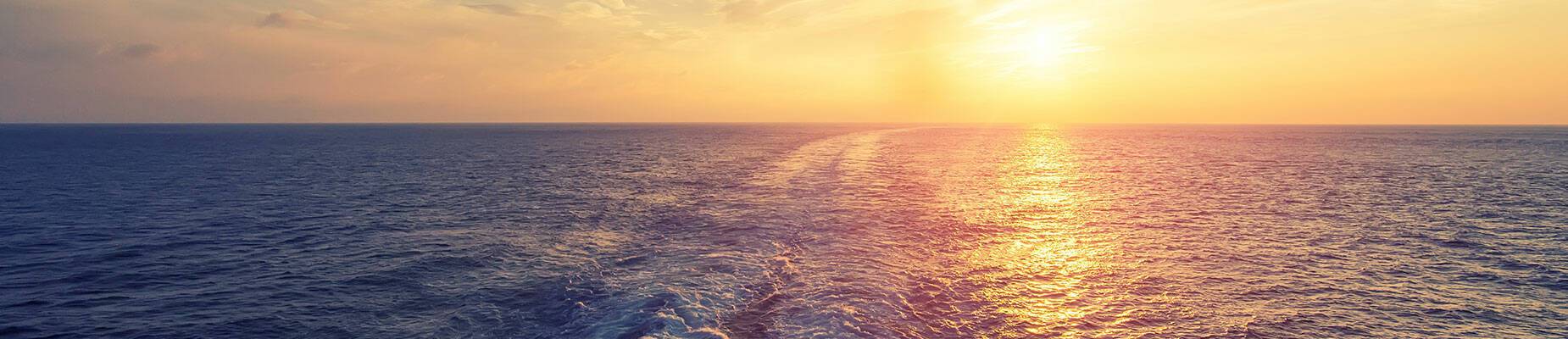 Wake views at sunset