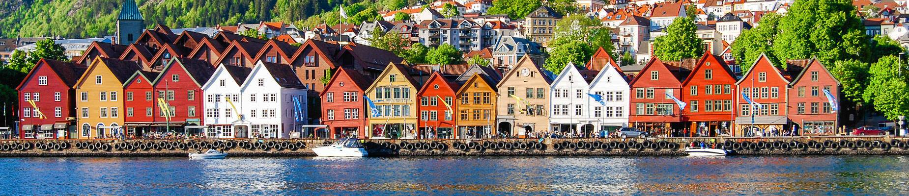 The colourful waterfront houses of Bryggen