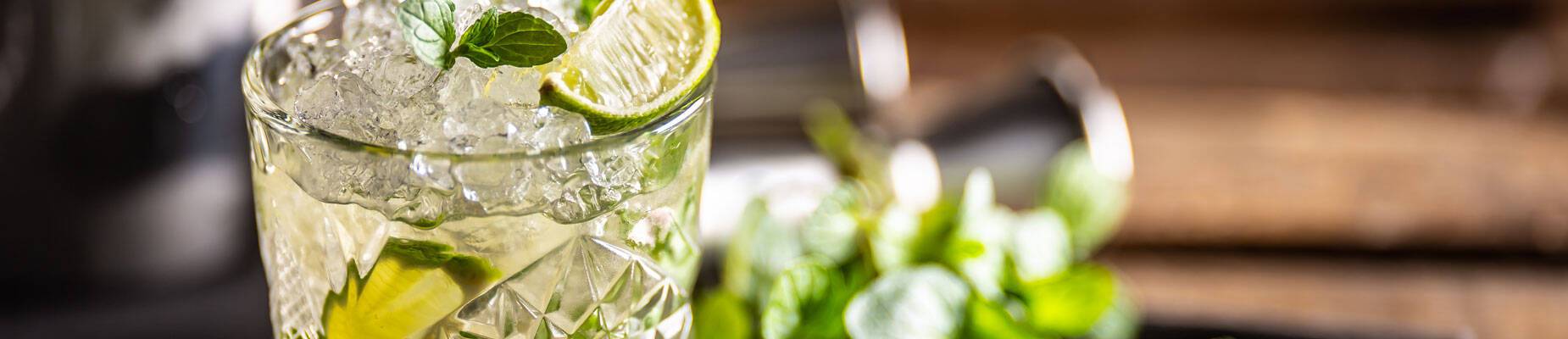 Panoramic image of a cocktail