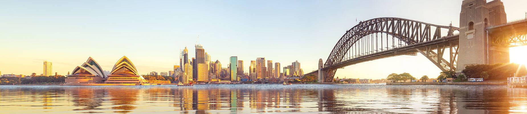 A panoramic view of Sydney’s harbour