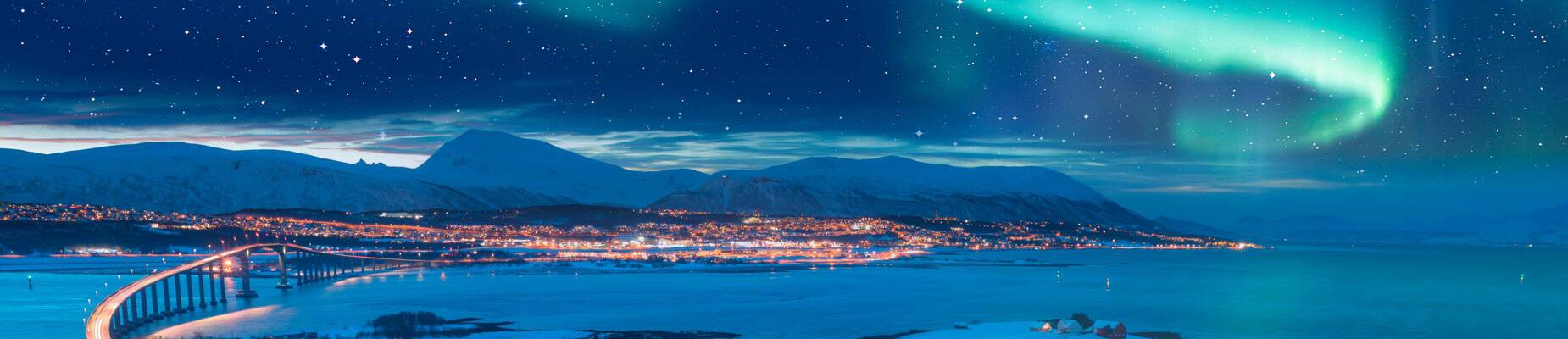 Panoramic image of Tromso, Norway