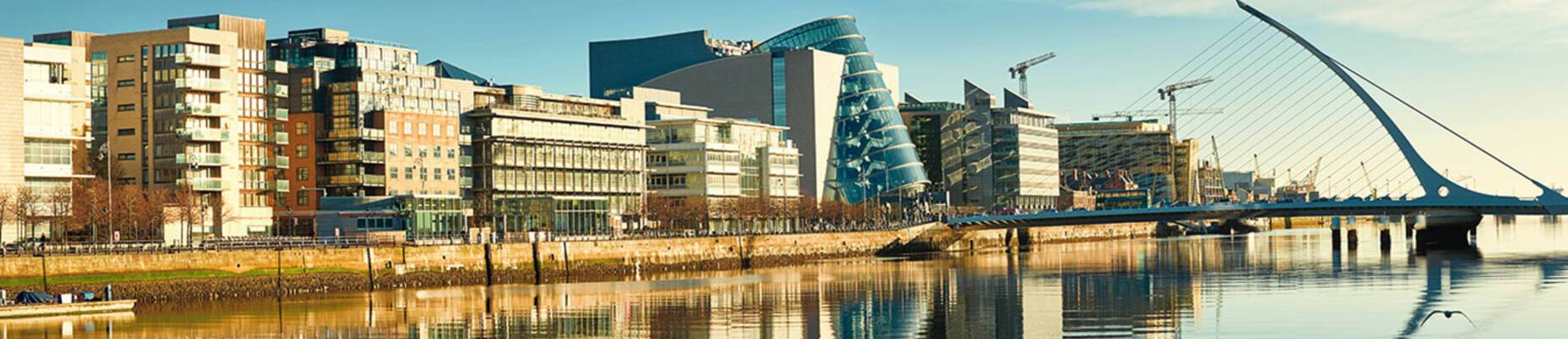 The view of Liffey River in Dublin