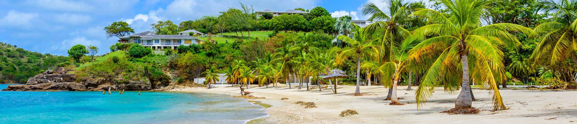 A panoramic view of Galleon beach