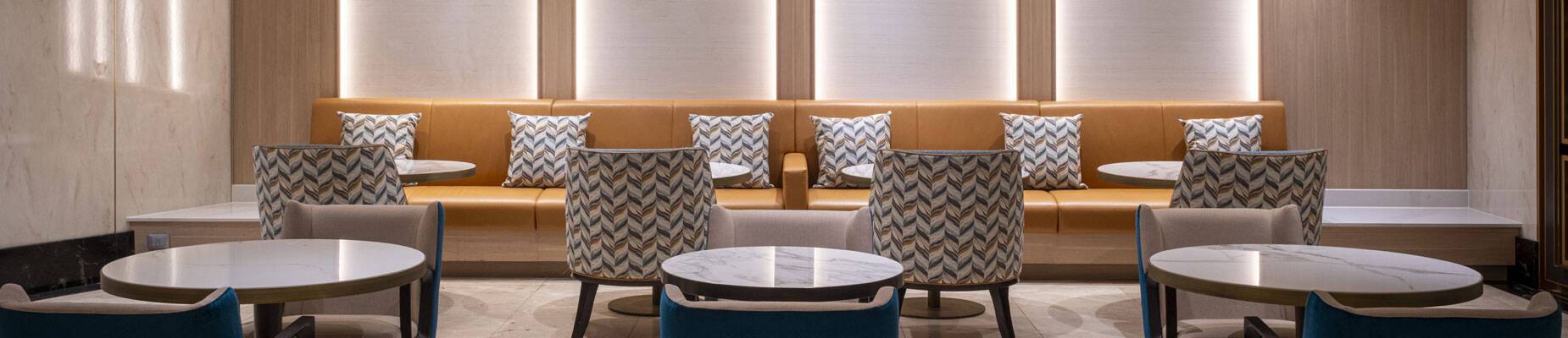 A panoramic image of P&O Cruises Market Cafe