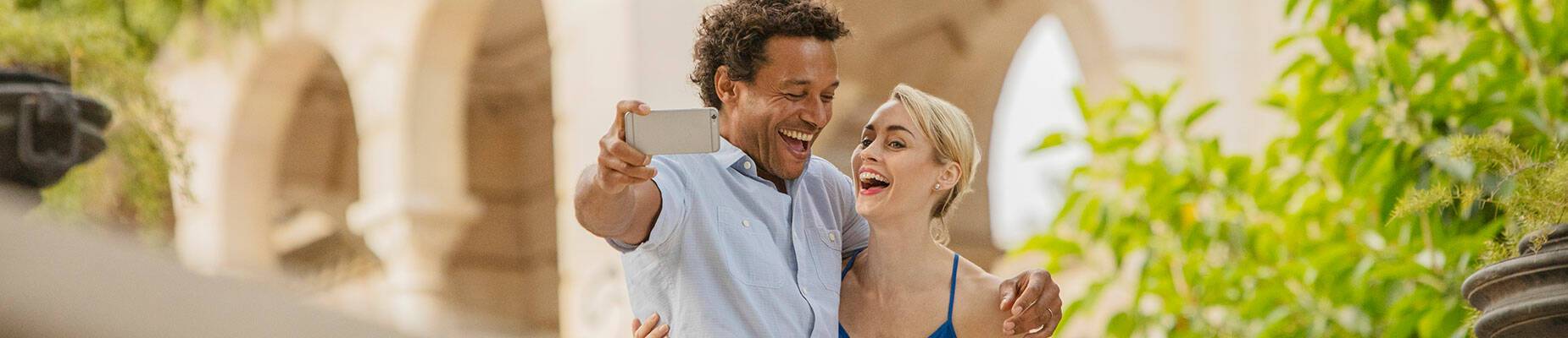 Couple taking a selfie