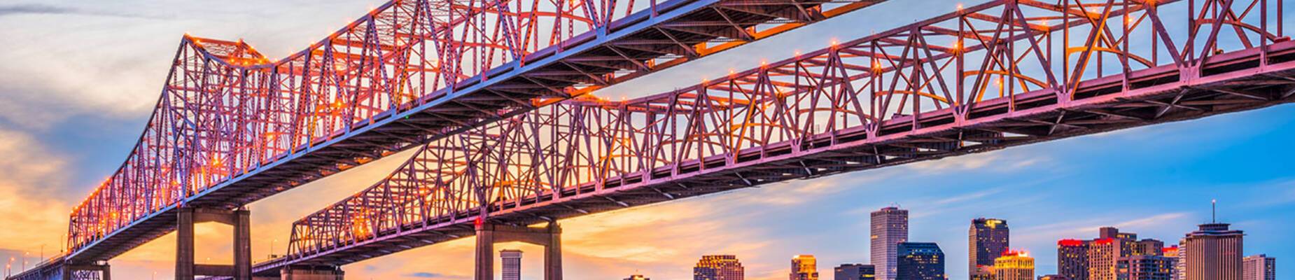 Crescent City Connection Bridge over the Mississippi River