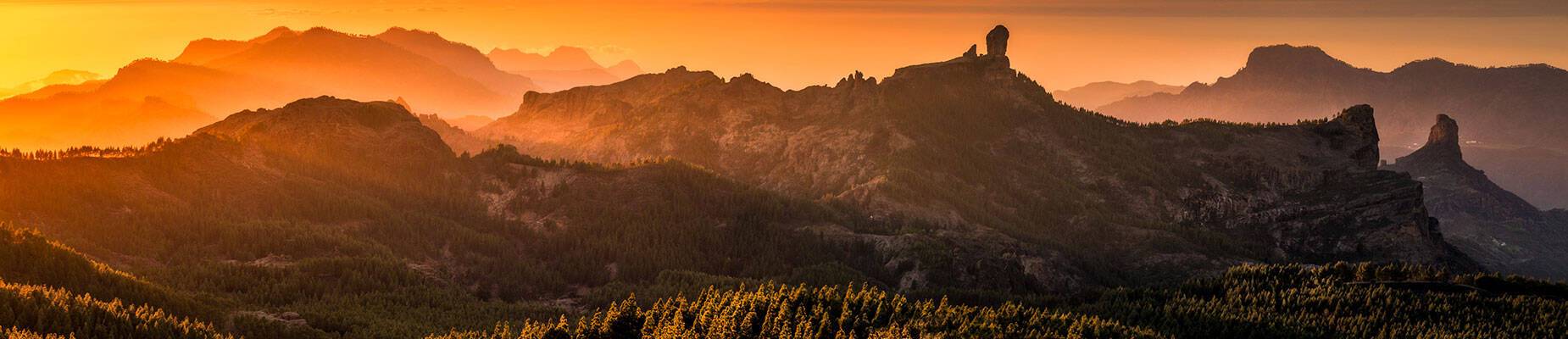 The sun setting over Gran Canaria