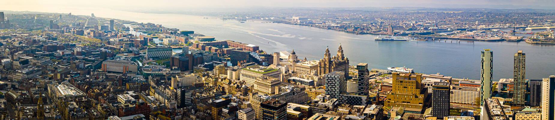 A panoramic image of Liverpool
