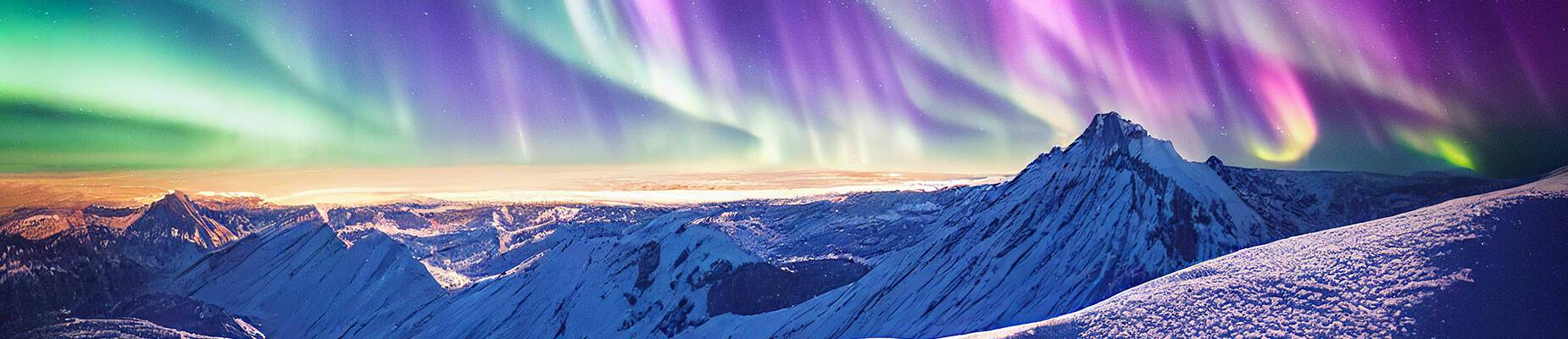 Northern Lights dancing across the night sky