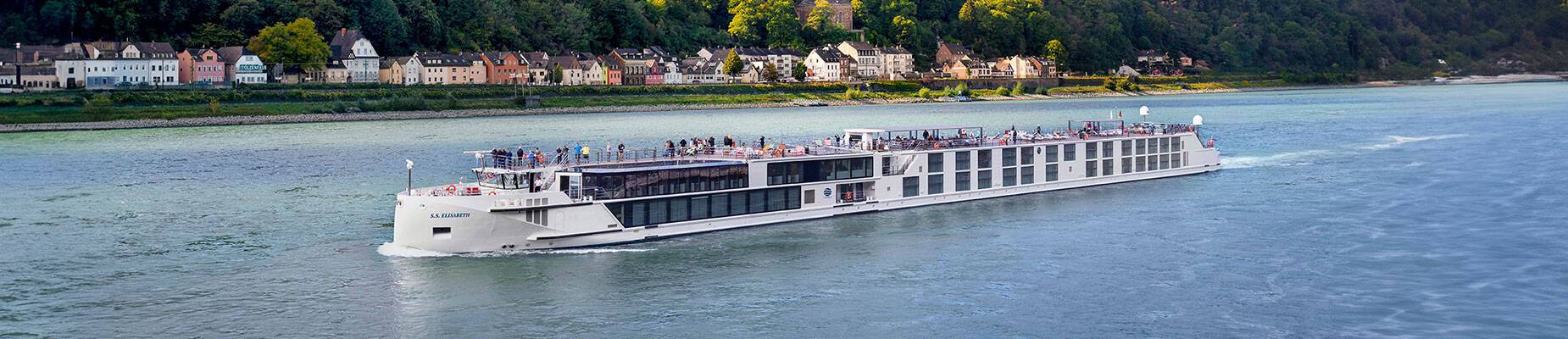 SS Elisabeth sailing along the Rhine River
