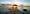 Jetty silhouette against beautiful sunset in Mauritius Island