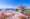 Panoramic image of Japan in springtime