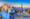 A panoramic view of Barcelona from the viewpoint of Parc Guell with an overlay of Sally Gunnell