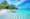 Panoramic image of tranquil Caribbean beach