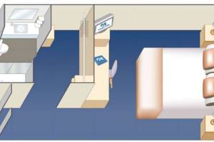 Interior Two Lower Beds Floorplan, Royal Princess, Princess Cruises