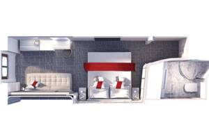 Ocean View Stateroom, Floor Plan, Celebrity Beyond