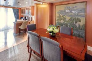 Grand Suite Dining Area, Queen Elizabeth, Cunard