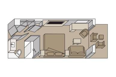Verandah Stateroom Floorplan, Rotterdam