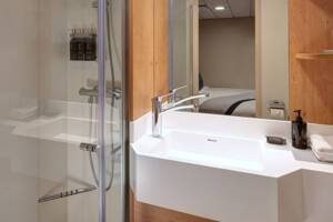 Inside Stateroom Bathroom on Celebrity Silhouette
