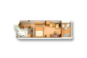 Veranda Suite, Floor Plan, Seabourn Sojourn