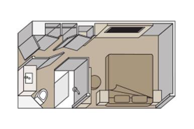 Inside Stateroom Floorplan, Nieuw Statendam