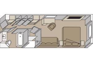 Family Oceanview Stateroom Floorplan, Nieuw Statendam