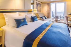 Britannia Balcony (Sheltered) Bedroom, Queen Mary 2, Cunard - Image based on a BV grade, configuration may differ