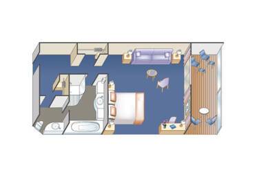 Vista Suite, Floor Plan, Enchanted Princess, Princess Cruises