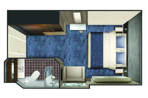Solo Inside Stateroom Floorplan, Norwegian Spirit