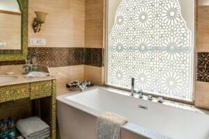 Maharaja Suite Bathroom, Ganges Voyager II, Uniworld