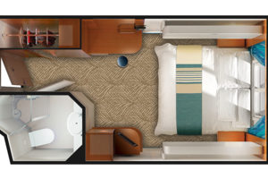 Family Oceanview Stateroom Floorplan, Pride of America