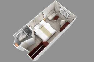 Club Oceanview Stateroom Floor plan on Azamara Quest