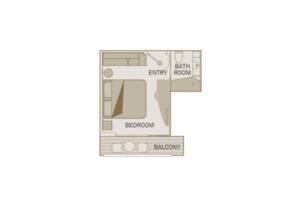 Balcony Suite Floor Plan, Scenic Sapphire, Scenic River Cruises